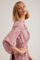 Josephine Dress, Wine Paisley