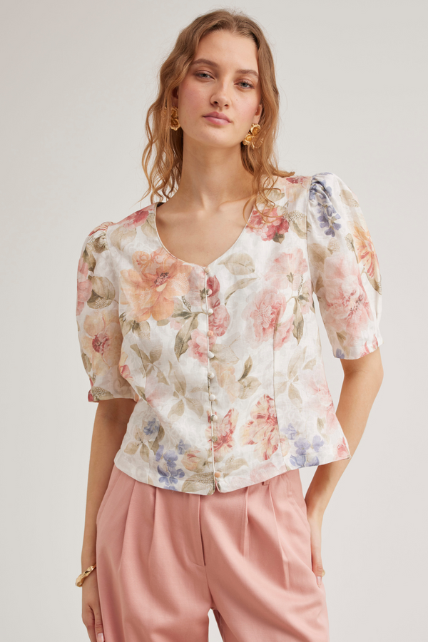 Zoe Blouse, Summer Bloom