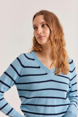 Adele V-neck, Bluebell Cashmere