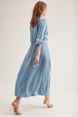 Julianna Silk Dress, Bluebell