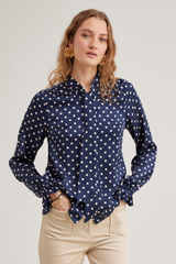 Pauline Shirt, Navy Dot