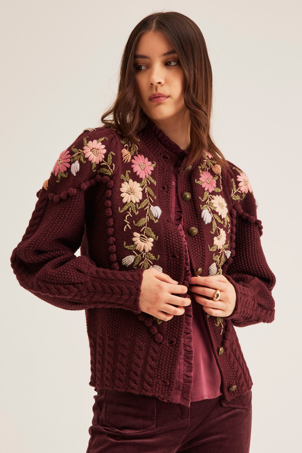 Holly Cardigan, Berry