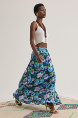 Ivy Silk Skirt, Tropic