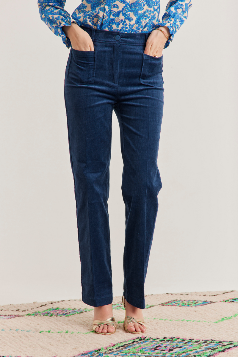 Carol Corduroy Jeans, Ocean