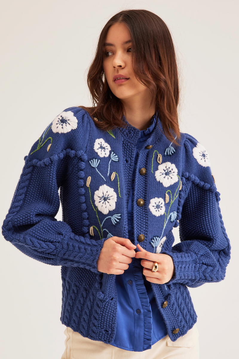 Holly Cardigan, Royal Blue