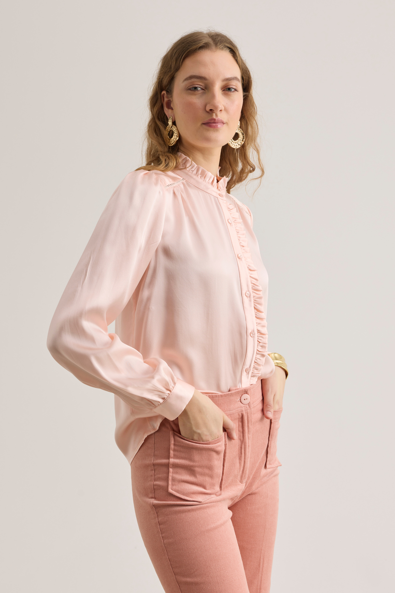 Rosie Shirt, light Rose – Line Markvardsen