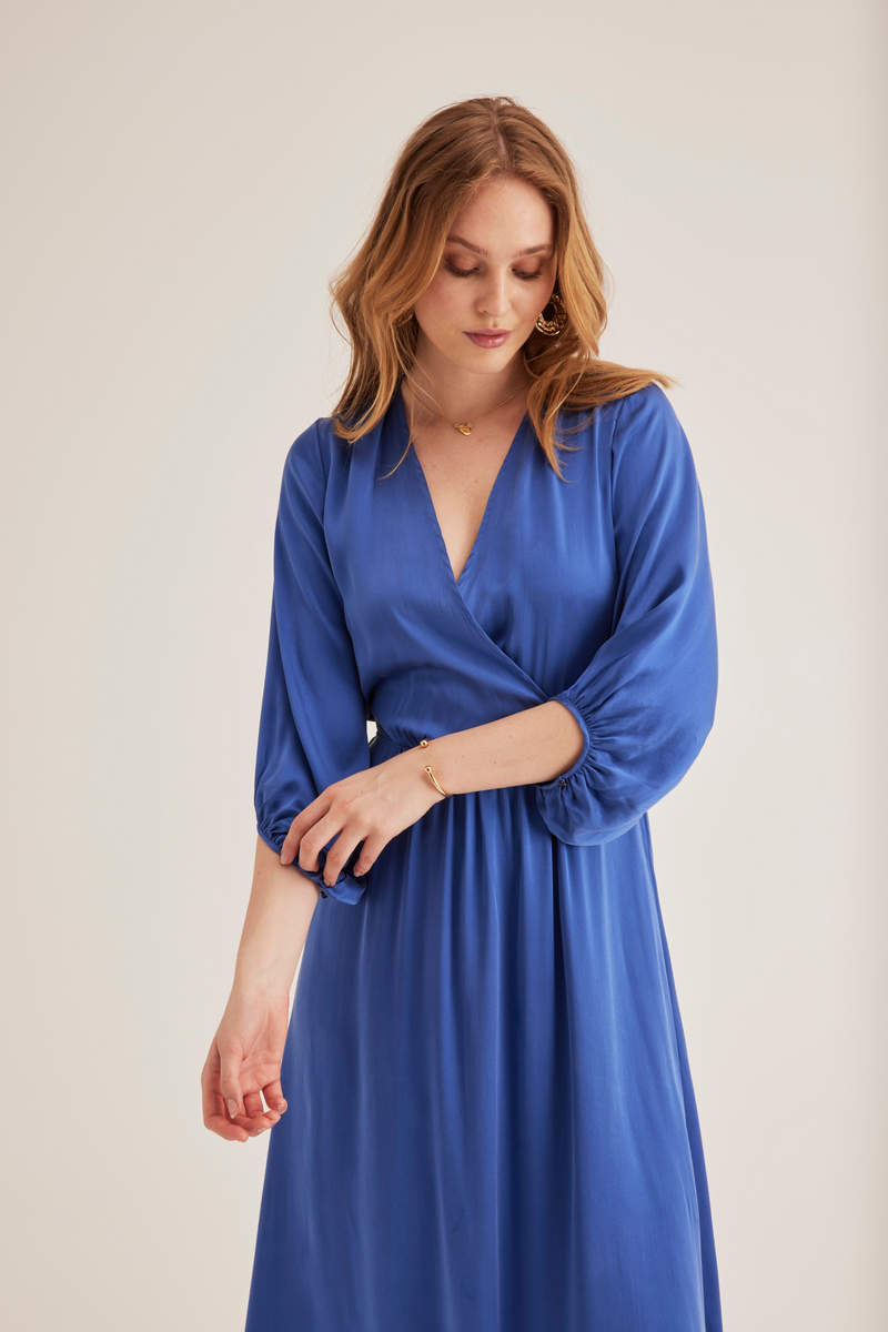 Julianna Silk Dress, Royal Blue