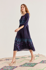 Caroline Dress, Birdie Navy