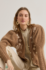 Colette Cardigan, Caramel Beige