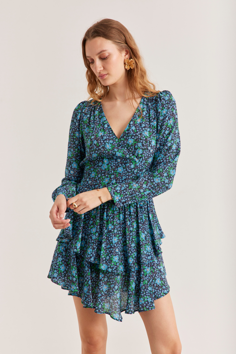 Darlene Dress, Blue Blossom