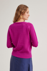 Adele V-neck, Orchid Pink Cashmere