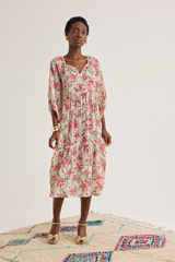 Caroline Dress, Iris Rose