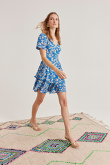 Jolene Dress, Pop Paisley- Royal blue