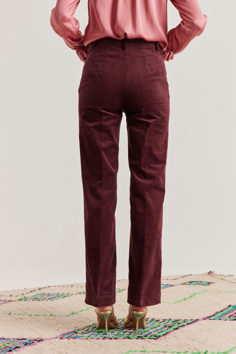 Carol Corduroy Jeans, Berry