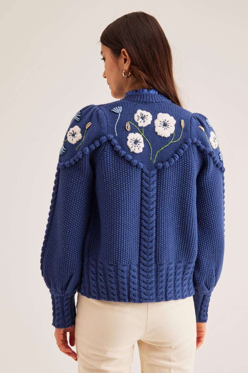 Holly Cardigan, Royal Blue