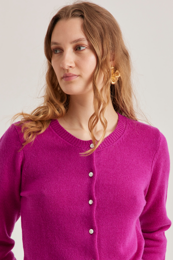 Jackie Cardigan, Orchid pink Cashmere