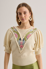 Iris Jumper, Merino Handknit