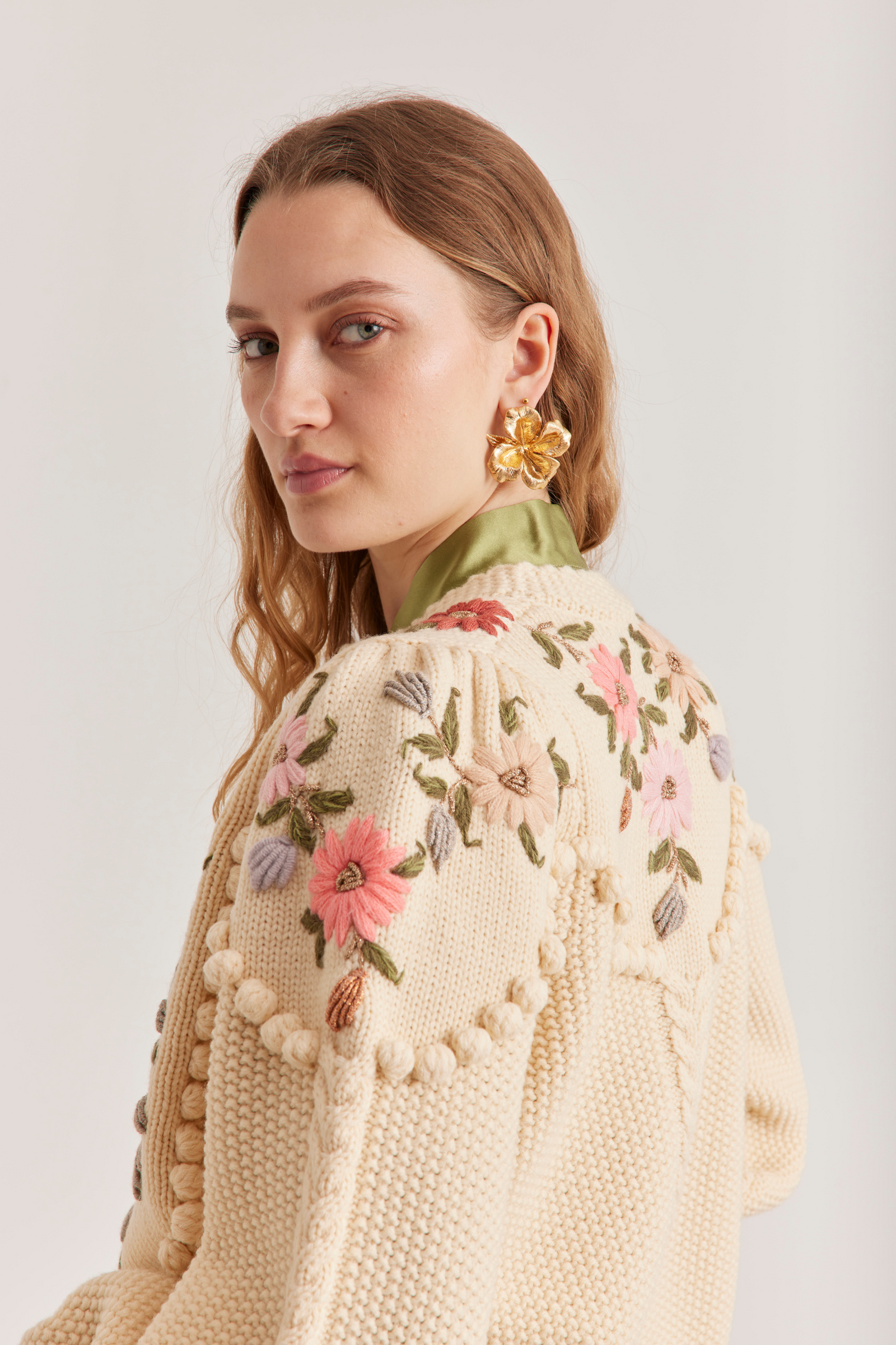 Holly Cardigan, Ivory Rose – Line Markvardsen
