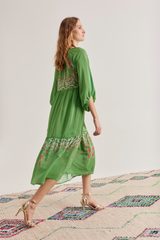 Caroline Dress, Birdie Pistachio