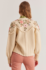 Holly Cardigan, Ivory Rose