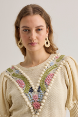 Iris Jumper, Merino Handknit