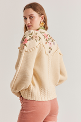 Holly Cardigan, Ivory Rose