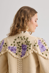 Holly Cardigan, Ivory Lilac