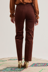 Carol Corduroy Jeans, Chestnut