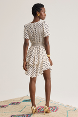 Jolene Dress, Cream Dot