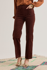 Carol Corduroy Jeans, Chestnut