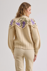 Holly Cardigan, Ivory Lilac