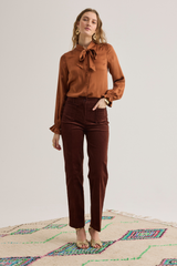 Carol Corduroy Jeans, Chestnut
