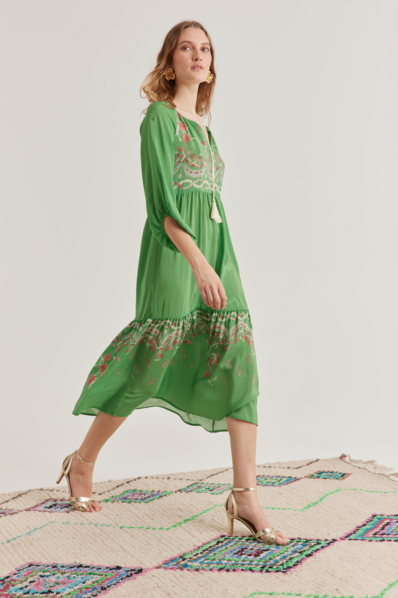 Caroline Dress, Birdie Pistachio Line Markvardsen Caroline Dress, Birdie Pistachio Line Markvardsen