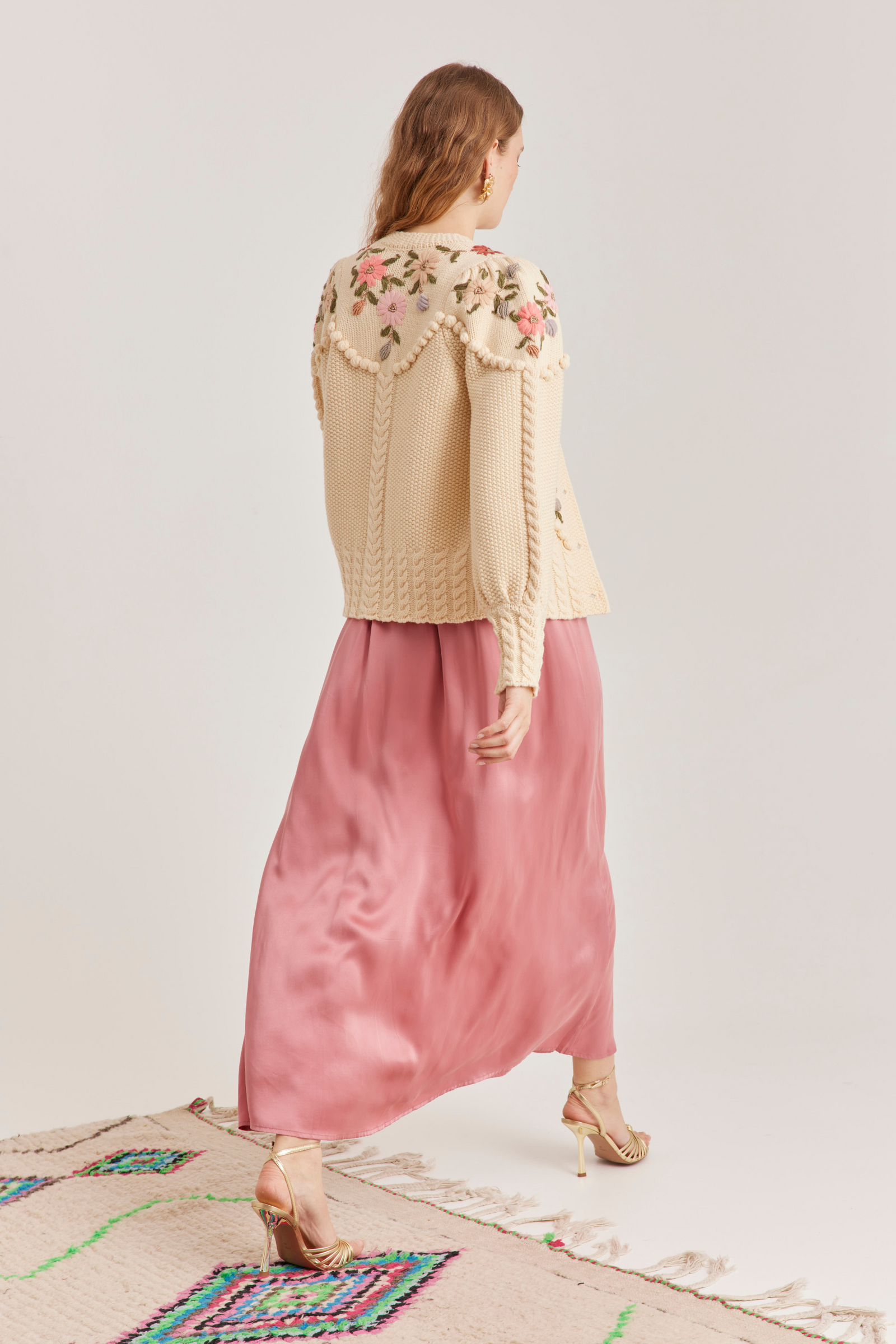 Holly Cardigan, Ivory Rose – Line Markvardsen