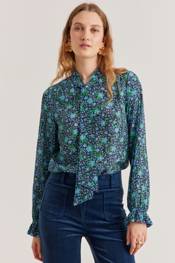 Pauline Shirt, Blue blossom