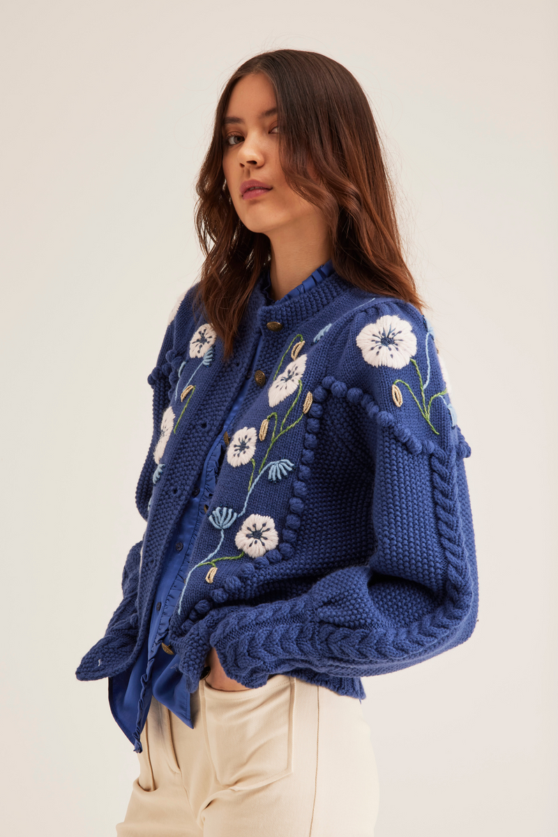 Holly Cardigan, Royal Blue