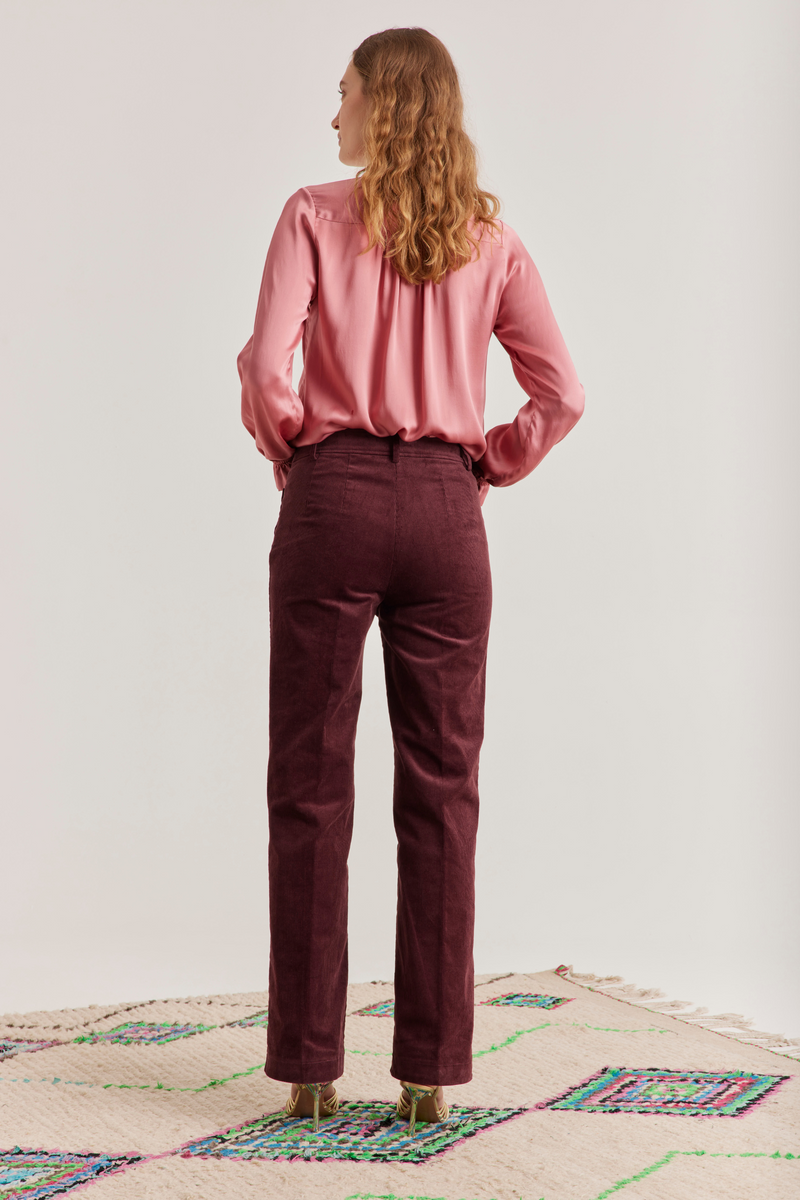 Carol Corduroy Jeans, Berry