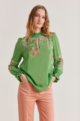 Victoria Shirt, Birdie Pistachio