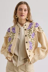 Holly Cardigan, Ivory Lilac