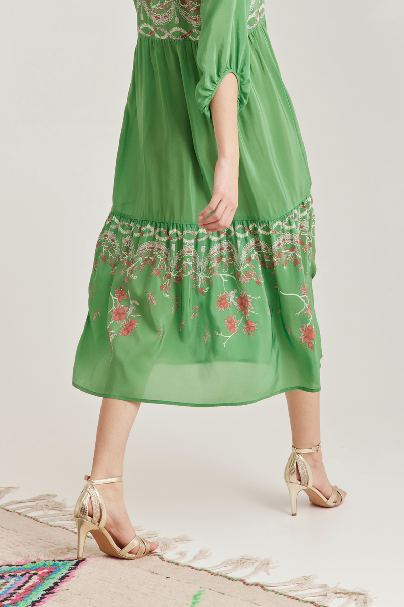 Caroline Dress, Birdie Pistachio