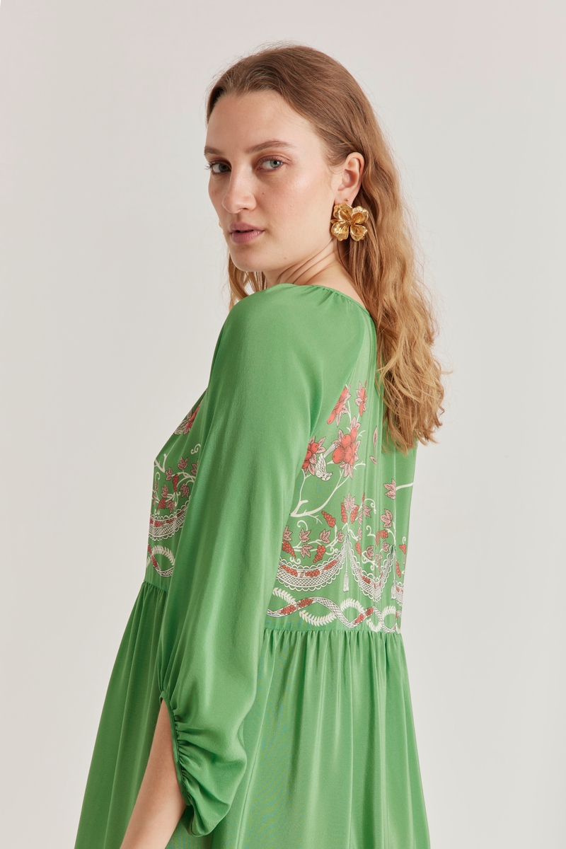Caroline Dress, Birdie Pistachio Line Markvardsen Caroline Dress, Birdie Pistachio Line Markvardsen
