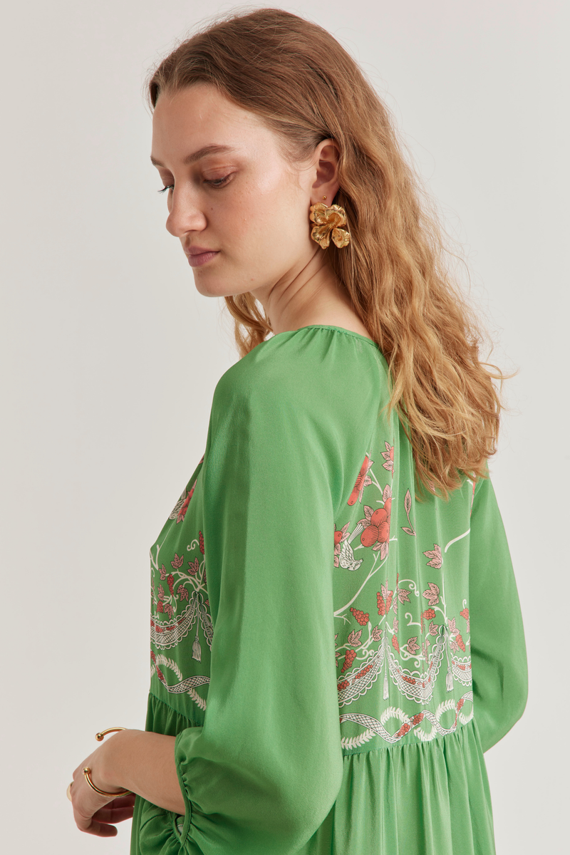 Caroline Dress, Birdie Pistachio Line Markvardsen Caroline Dress, Birdie Pistachio Line Markvardsen