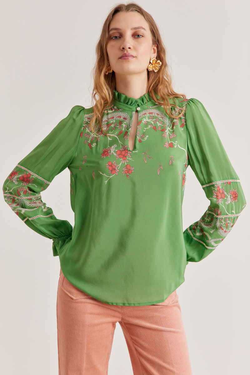 Victoria Shirt, Birdie Pistachio