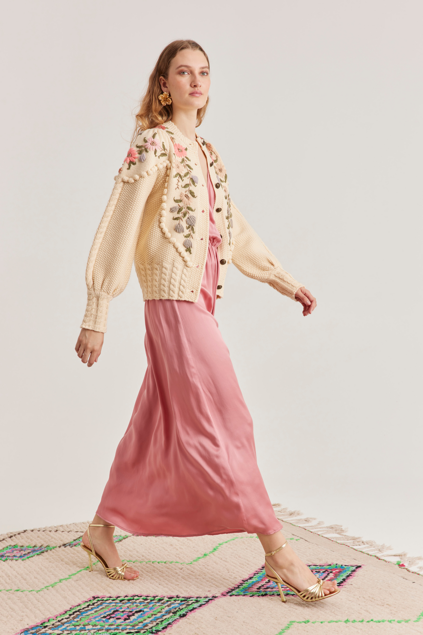 Holly Cardigan, Ivory Rose – Line Markvardsen