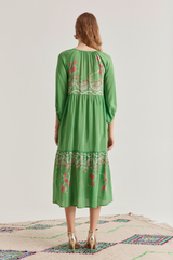 Caroline Dress, Birdie Pistachio