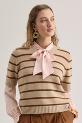 Molly top, Nutmeg Stripe