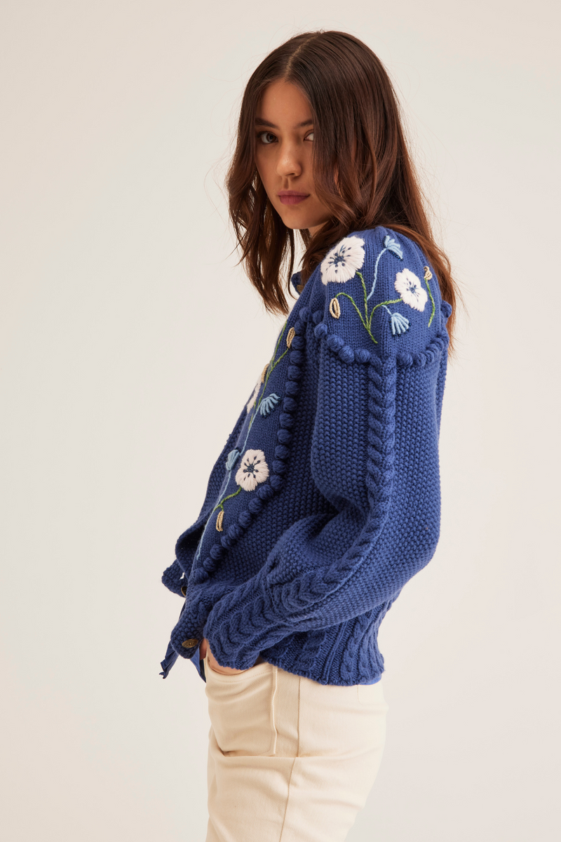 Holly Cardigan, Royal Blue