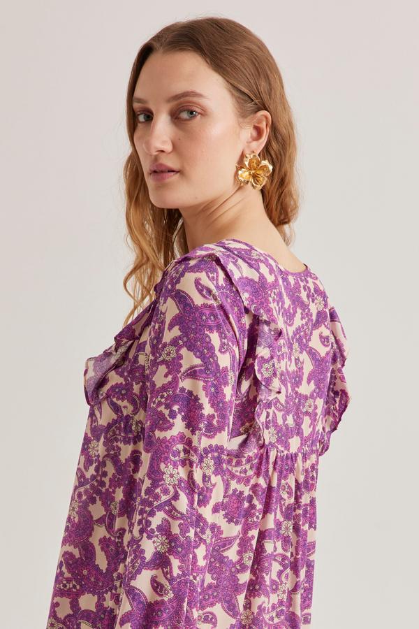 Evelyn Dress, Pop Paisley Purple