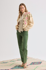 Holly Cardigan, Ivory rose Lilac