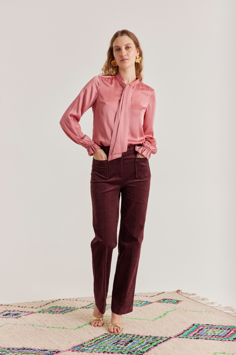 Carol Corduroy Jeans, Berry